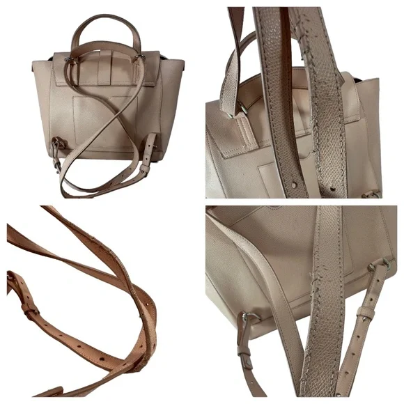 Genuine SENREVE MAESTRA blush pink leather backpack bag - Picture 13 of 13